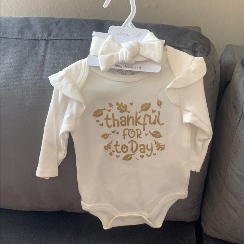 6/9 months long sleeve shirt with Headband